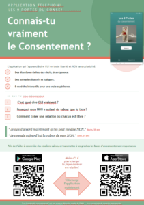 flyer de présentation application 9 portes du consentement